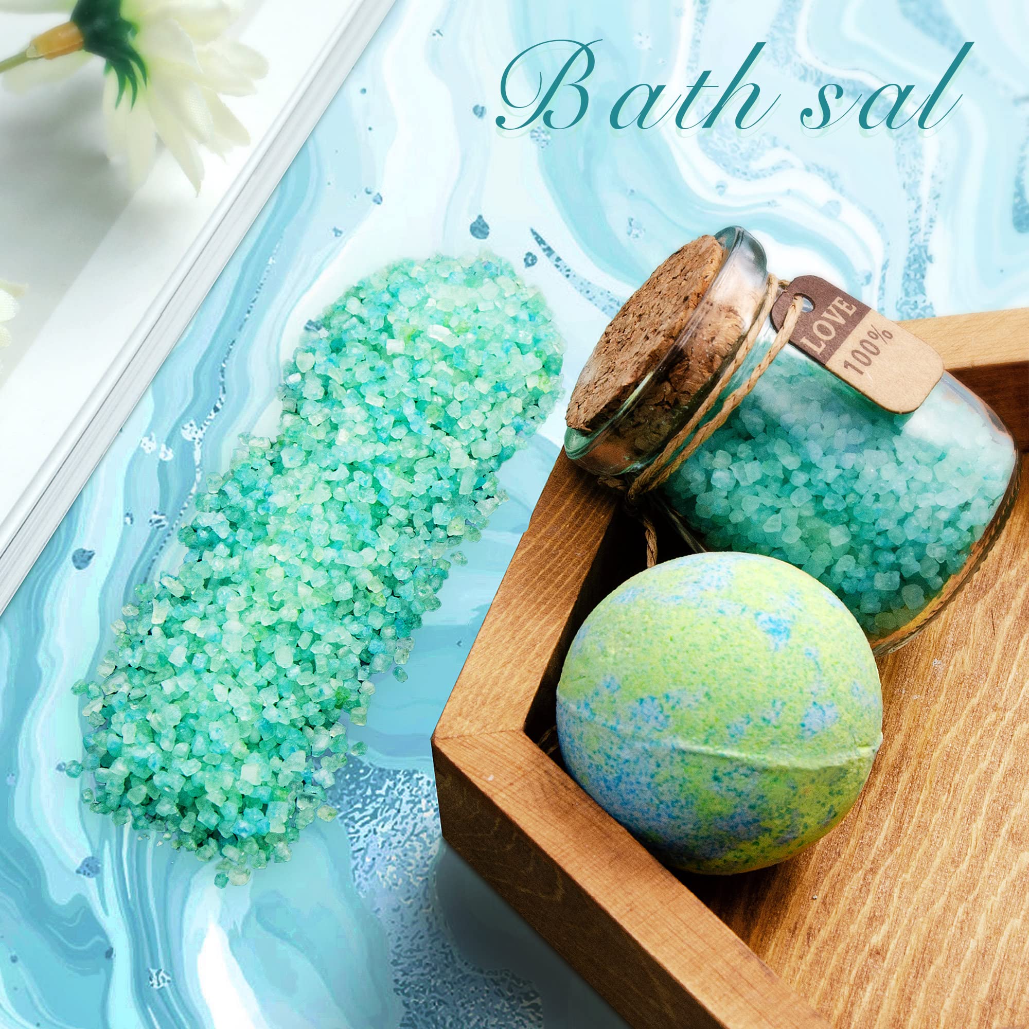 EUASOO sels de bain, parfum aromatique pour un moment zen.