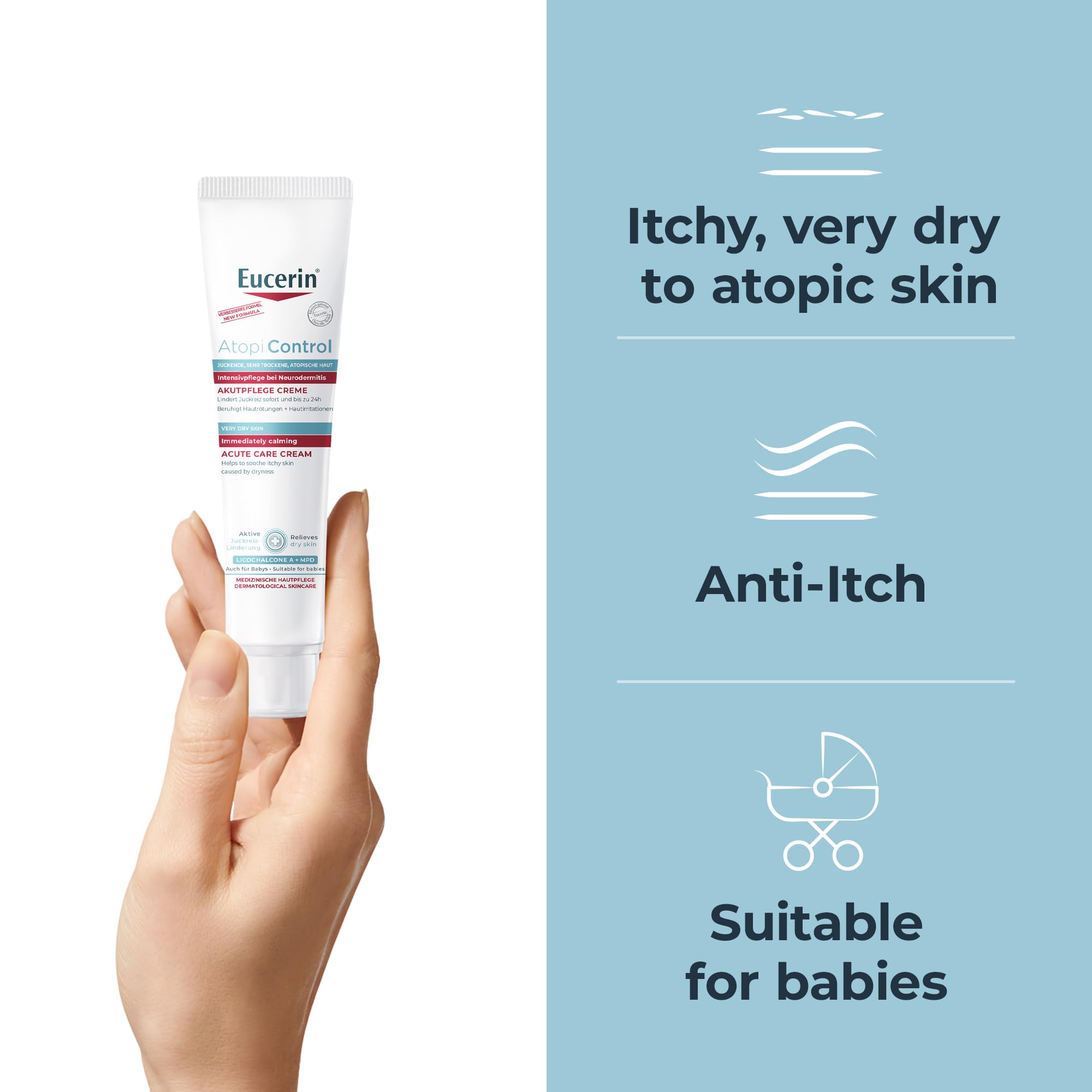 Emballage AtopiControl mettant en avant la qualité du produit