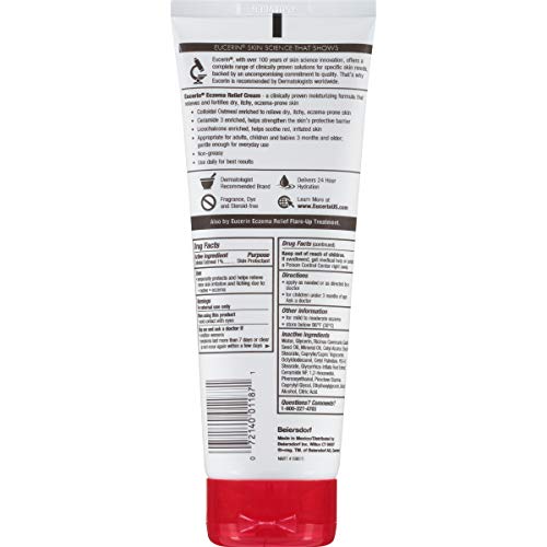 Crème corps Eucerin aux 24h d’hydratation pour la peau sèche.