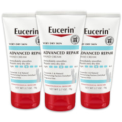 Crème mains Eucerin Advanced Repair, tube 2,7 oz, absorption rapide.