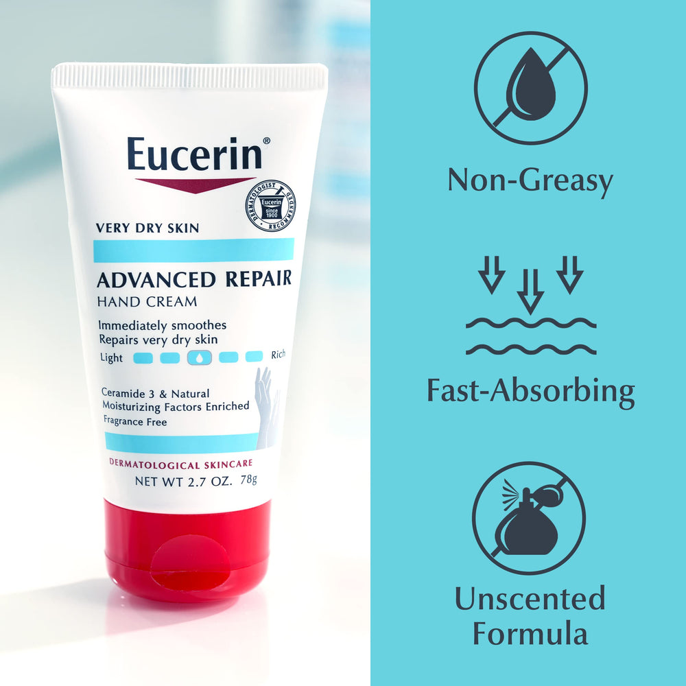 Format voyage pratique de la crème mains Eucerin.