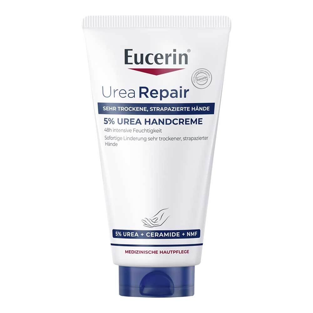 Crème mains réparatrice Eucerin 5% urée et lactate, soin hydratant quotidien