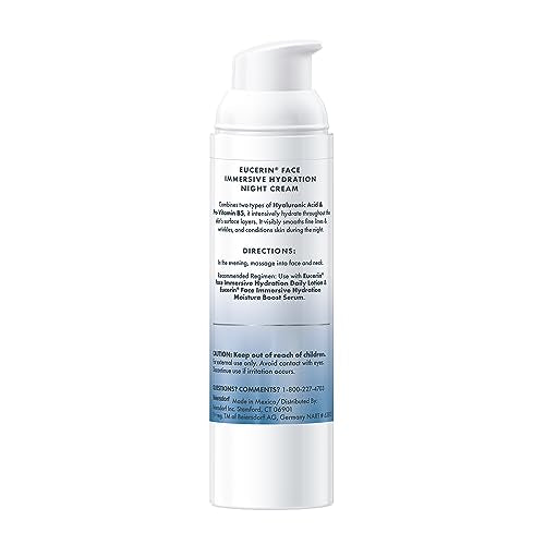 Texture légère de la Crème Nuit Eucerin sur le visage