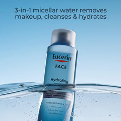 Eucerin produit avec acide hyaluronique offre une hydratation légère lors du démaquillage.