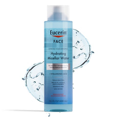 Eucerin eau micellaire nettoyante hydratante, bouteille prête à nettoyer en douceur.