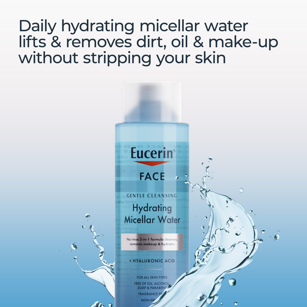 Eucerin eau micellaire démaquille maquillage tenace sans frotter.