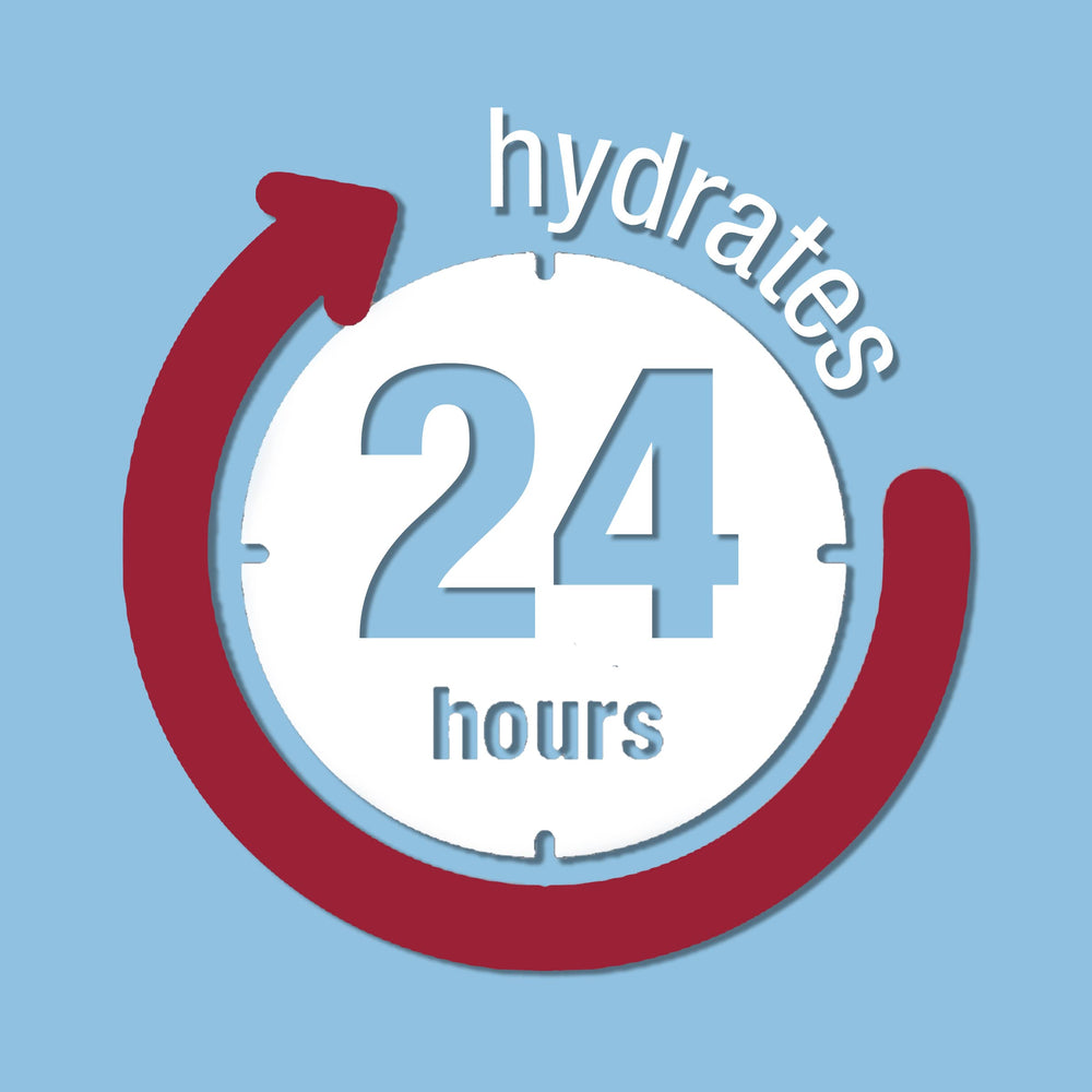 Eucerin Hydratation 24h pour peau douce après chaque application.