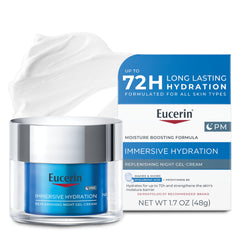 Eucerin Immersive Hydration Crème Nuit en bocal 50 ml, hydratation durable.