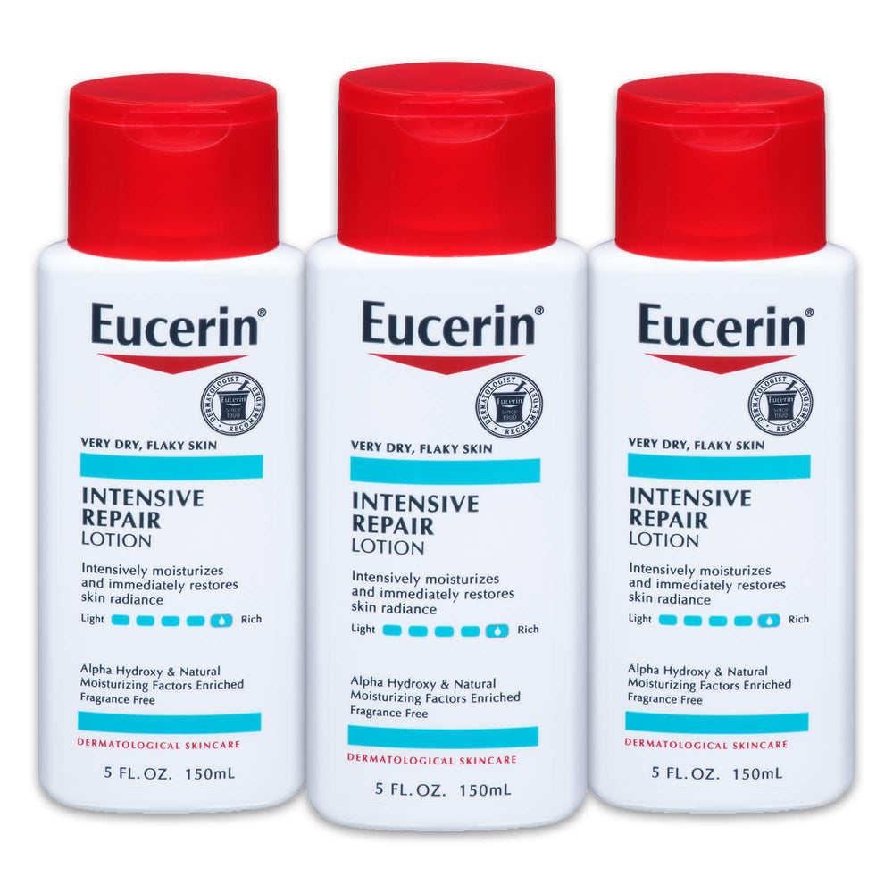 Eucerin Intensive Repair – bouteille 5 oz, hydratation 24h pour peau sèche.