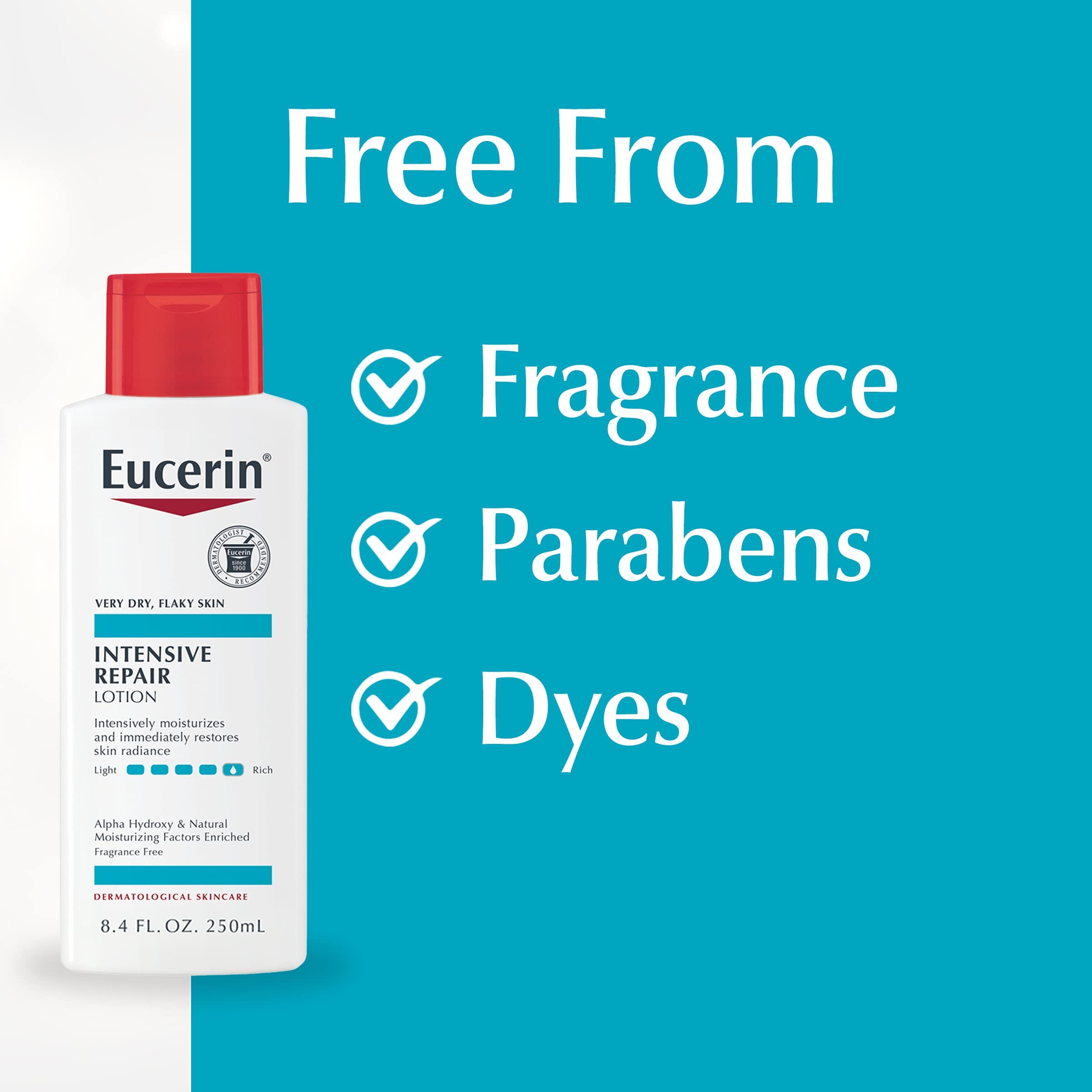 Lotion corporelle Eucerin Usage quotidien mains et pieds.