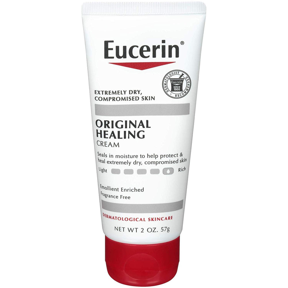 Crème Eucerin Original Healing Rich en pot lot de 3, hydratation durable.