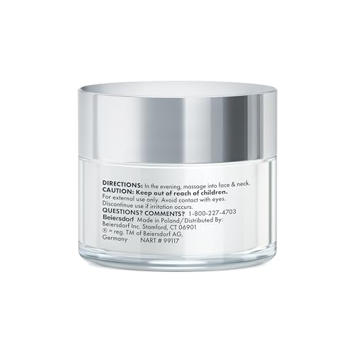 Application facile du soin Eucerin Q10 Nuit pour hydrater le visage et le cou le soir.
