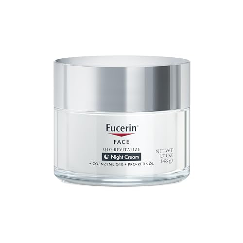Texture onctueuse de la crème Eucerin Q10 Nuit, hydratante et nourrissante.