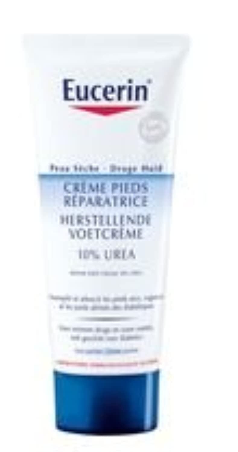 Emballage pratique Eucerin UreaRepair 100 ml sur la table.