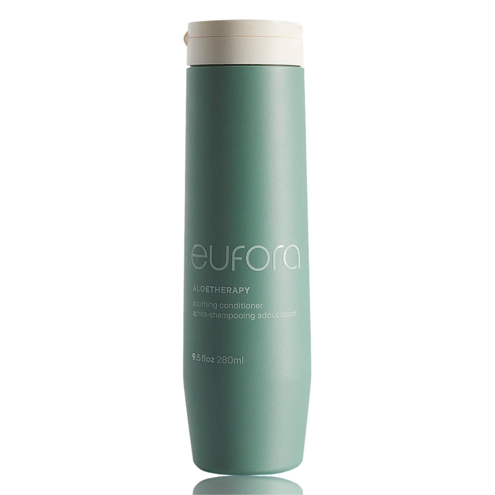 Soin apaisant Eufora en bouteille respectant les cheveux sensibles.