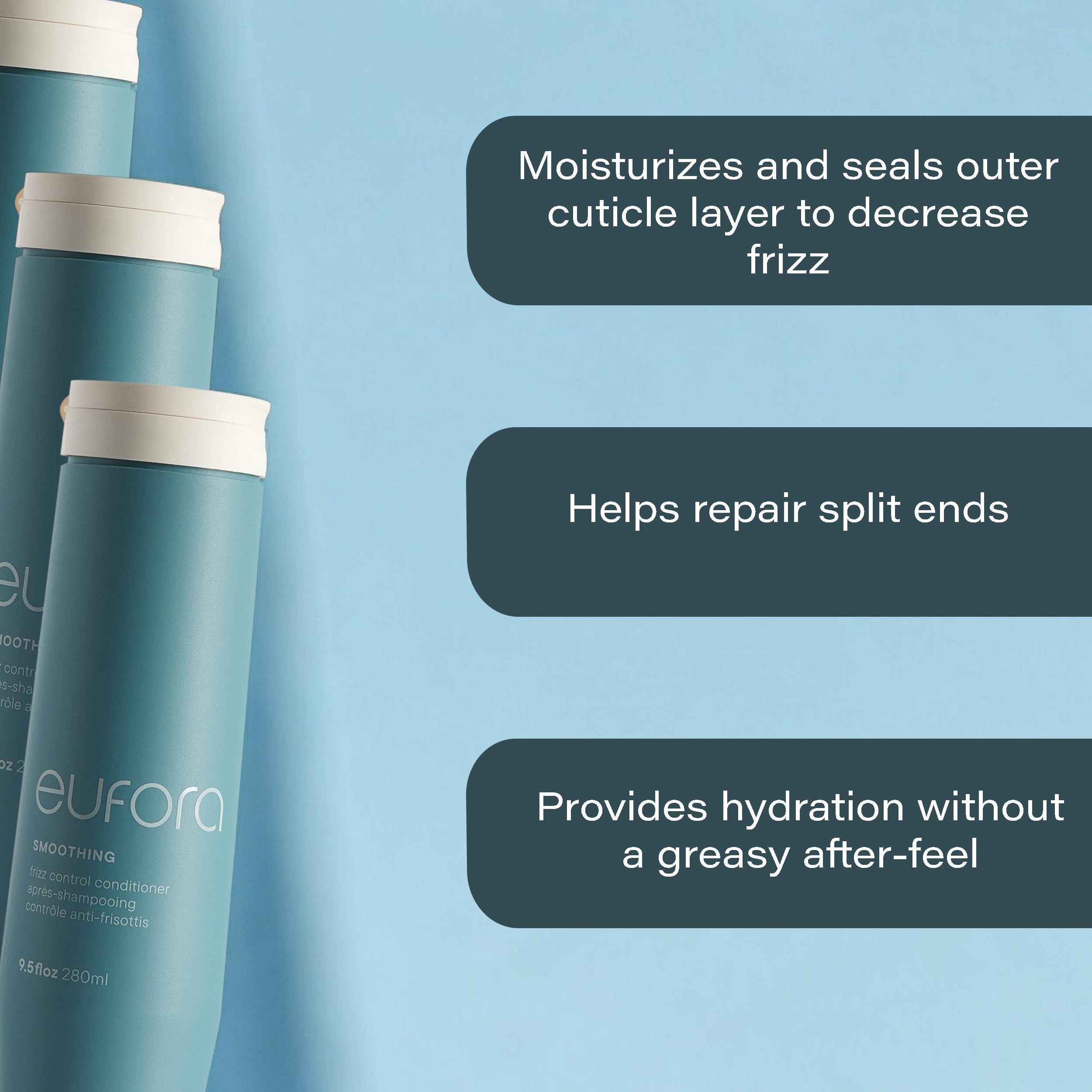 Eufora Conditionneur après lavage – cheveux bouclés hydratés et plus faciles à démêler.