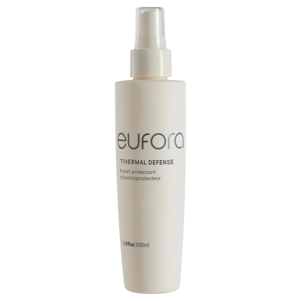 Eufora Protection Thermique: bouteille montrée, protège les cheveux lors du coiffage à chaud jusqu’à 428°F.