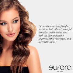 Eufora Elixirone douceur-mouvement offrant cheveux souples et fluides.