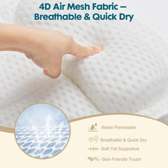 Oreiller bain EULAXLAB avec ventouses anti-dérapantes pour une stabilité fiable.