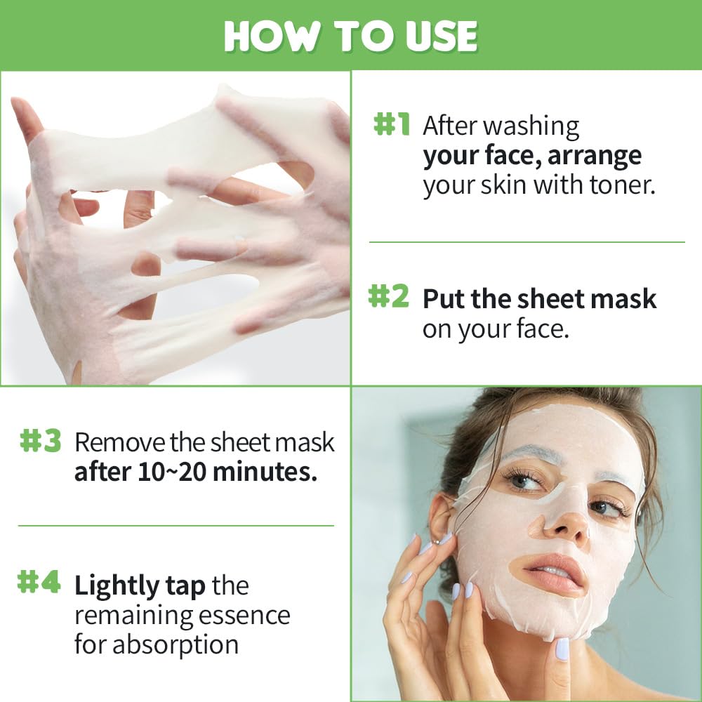 Masque EUNYUL Thé vert pour fraîcheur et soin apaisant