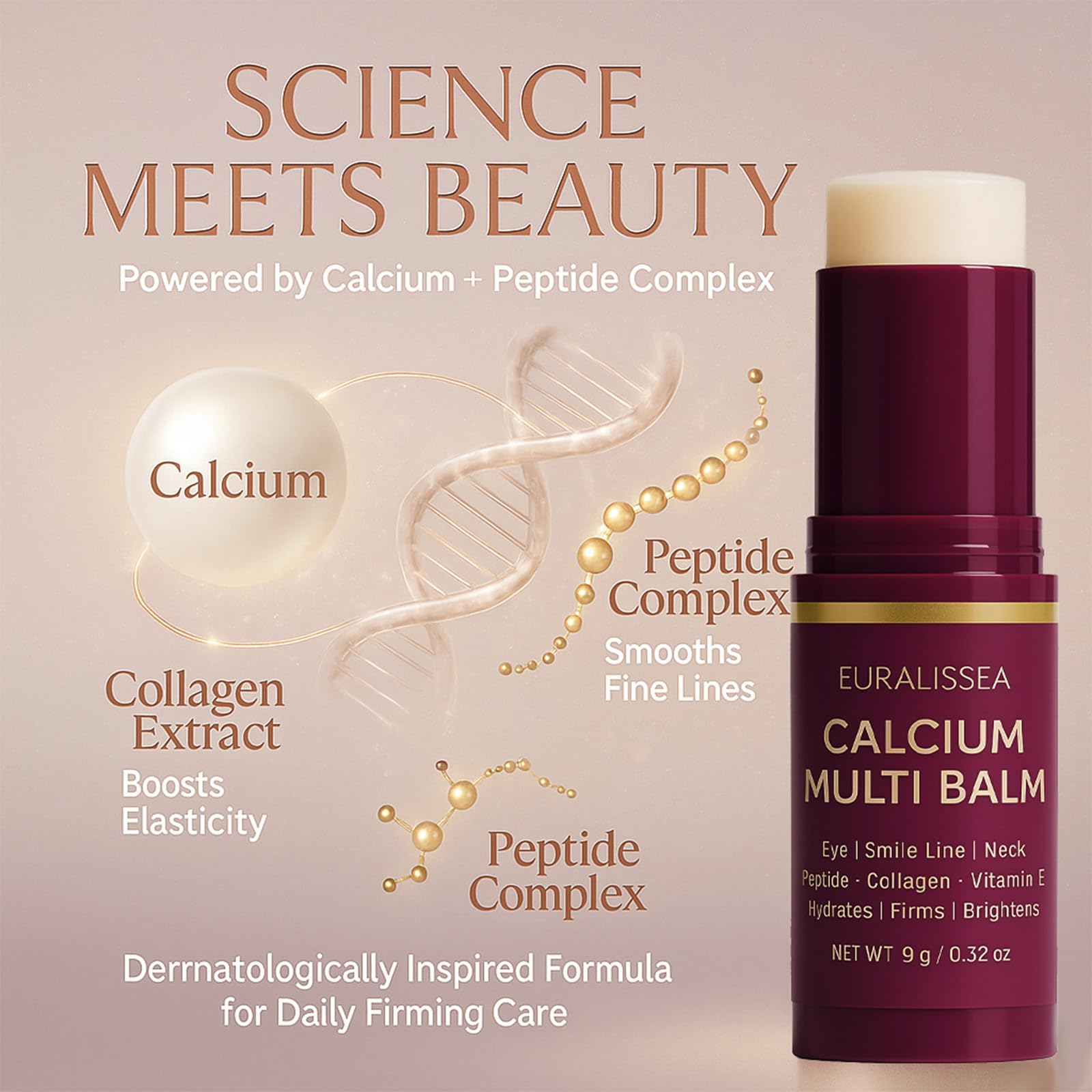 Euralissea Calcium Multi Baume Solide: soin visage quotidien pour hydratation continue.