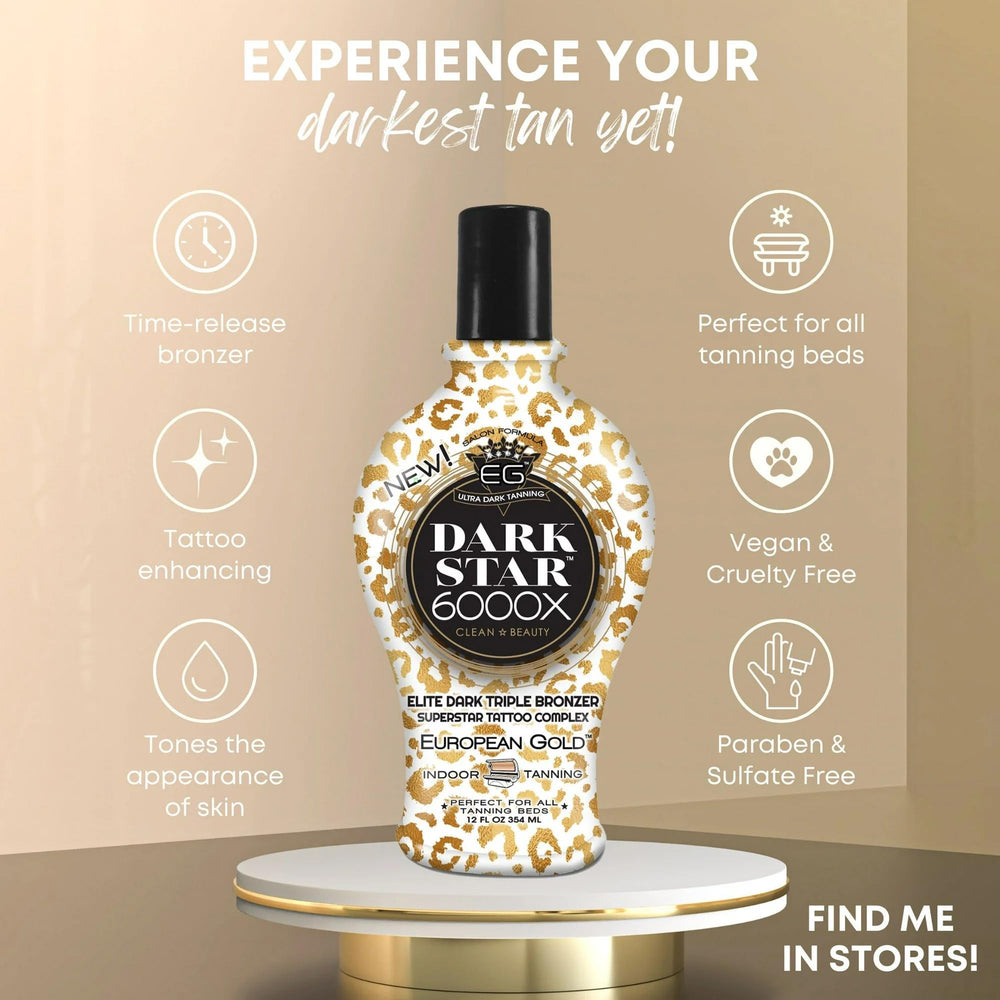 European Gold Dark Star 6000X: extraits coco pastèque framboise avocat pour hydratation et éclat