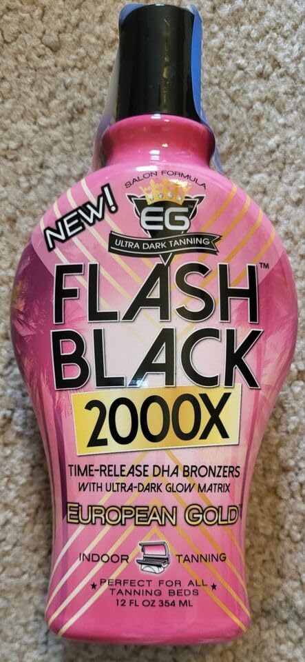 European Gold Flash Black 2000X – bronzage quotidien facilité par une texture fluide