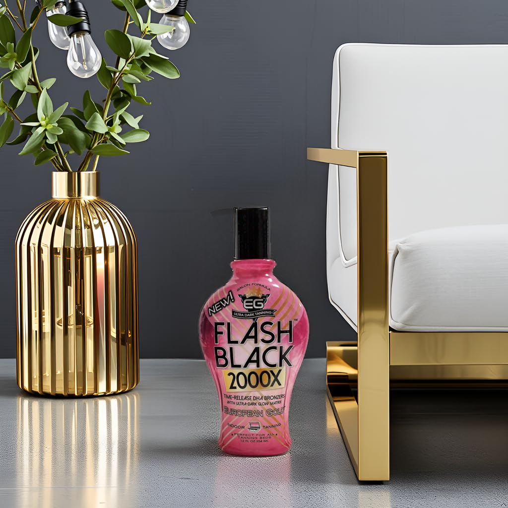 European Gold Flash Black 2000X – Glow Matrix intensifie la teinte au fil du temps