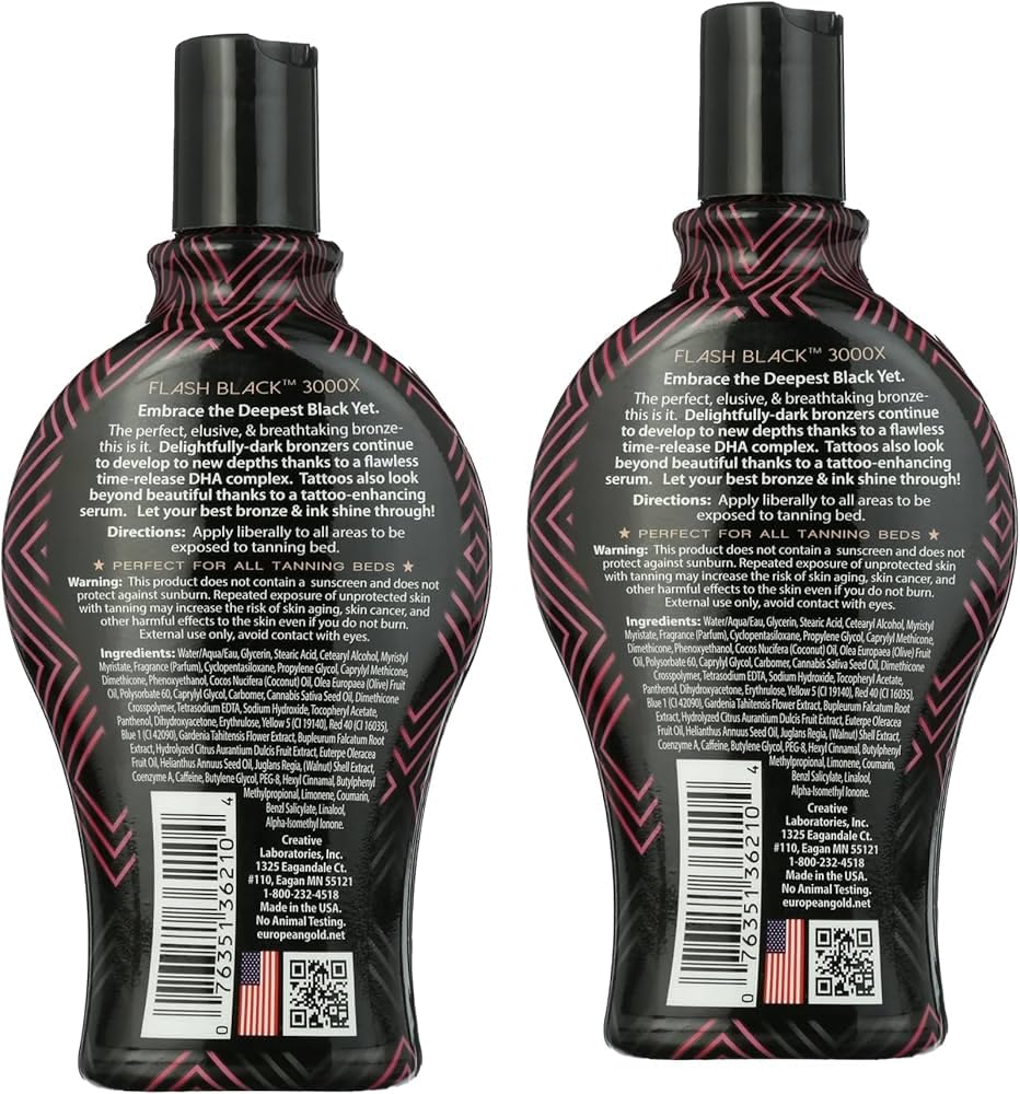 Format 12 oz de European Gold Flash Black 3000X prêt pour sessions salon