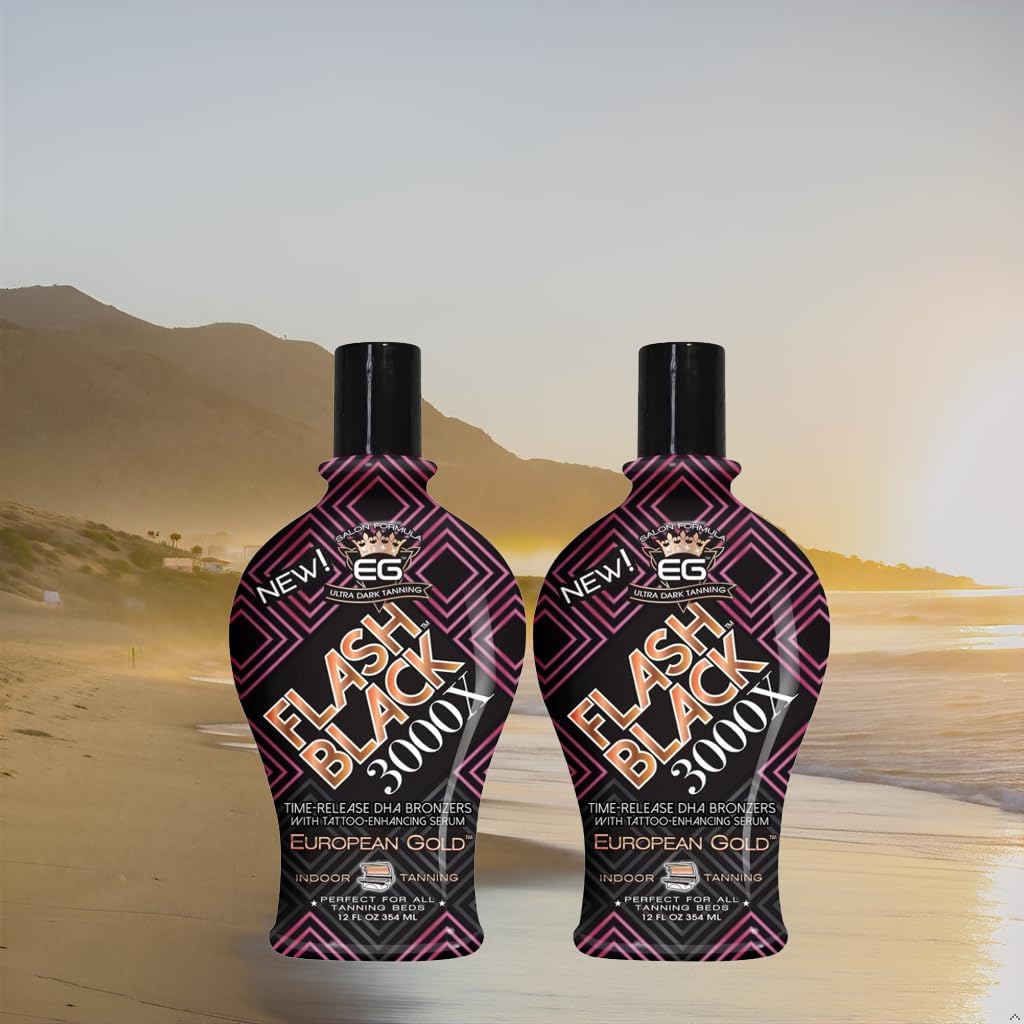 Huiles nourrissantes dans European Gold Flash Black 3000X pour peau et tatouages