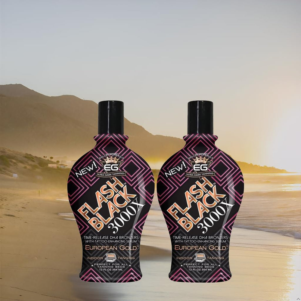 Huiles nourrissantes dans European Gold Flash Black 3000X pour peau et tatouages