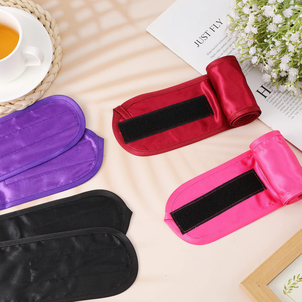 Bandeau foulard satin violet Eurzom pour une tenue stable.