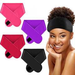 Foulard satin noir Eurzom, confort nocturne et protection des cheveux.