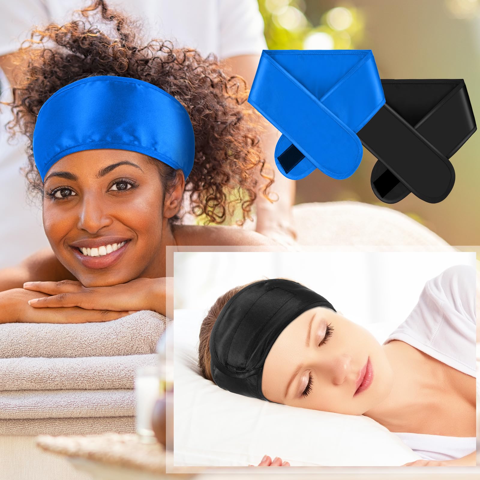 Eurzom wrap satin brun foncé, doux et flexible pour toutes les coiffures.