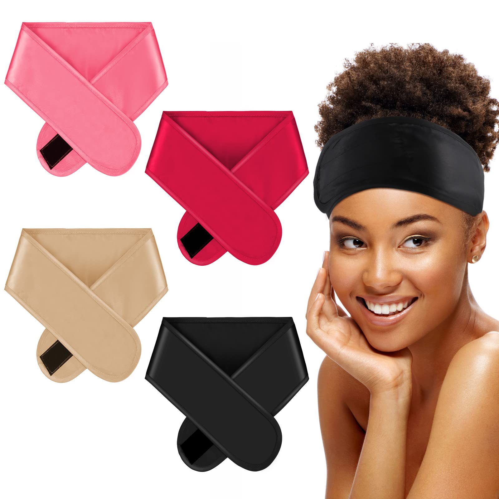 Eurzom wrap satin noir, douceur sur cheveux et confort nocturne.