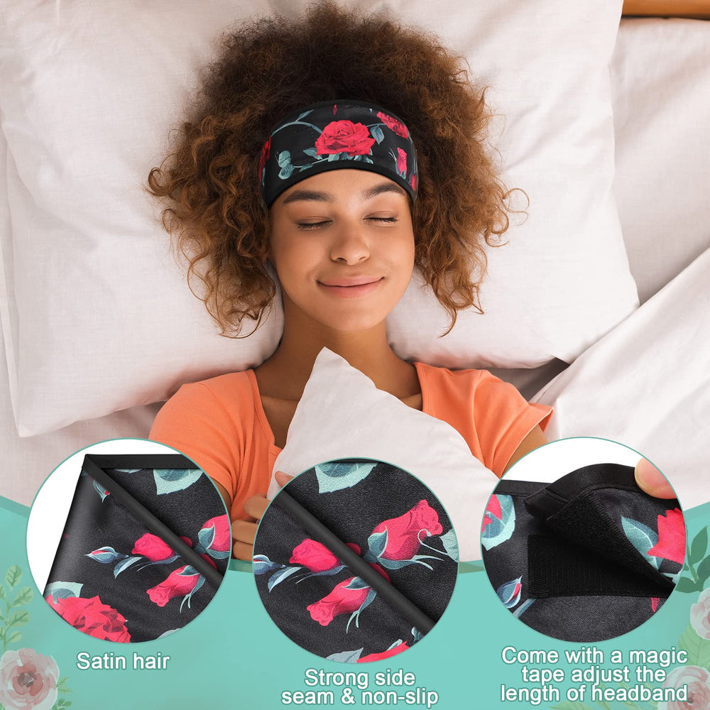Eurzom wrap satin imprimé léopard : look chic et maintien sûr pendant le sommeil