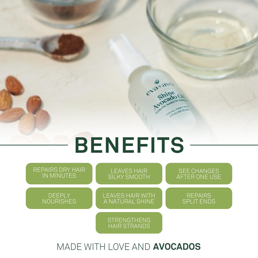 Brillance naturelle après utilisation avec Eva + Avo