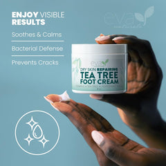 Menthe rafraîchissante et Tea Tree avec Eva Naturals pour pieds fatigués.