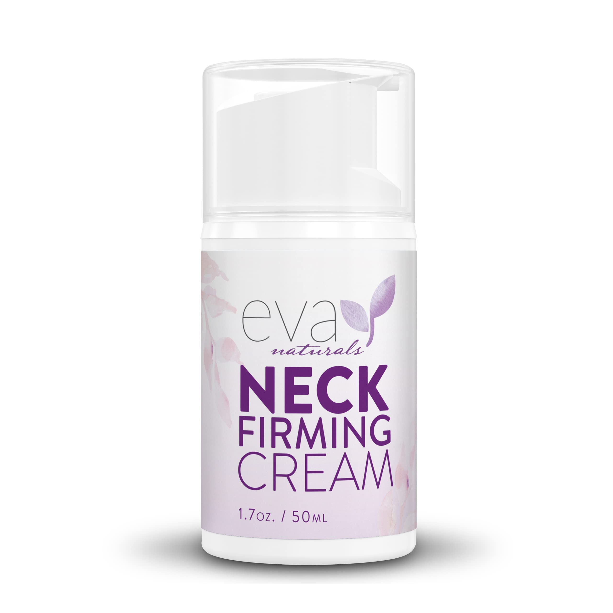 Eva Naturals Crème Raffermissante Cou, flacon visible et peau plus ferme.