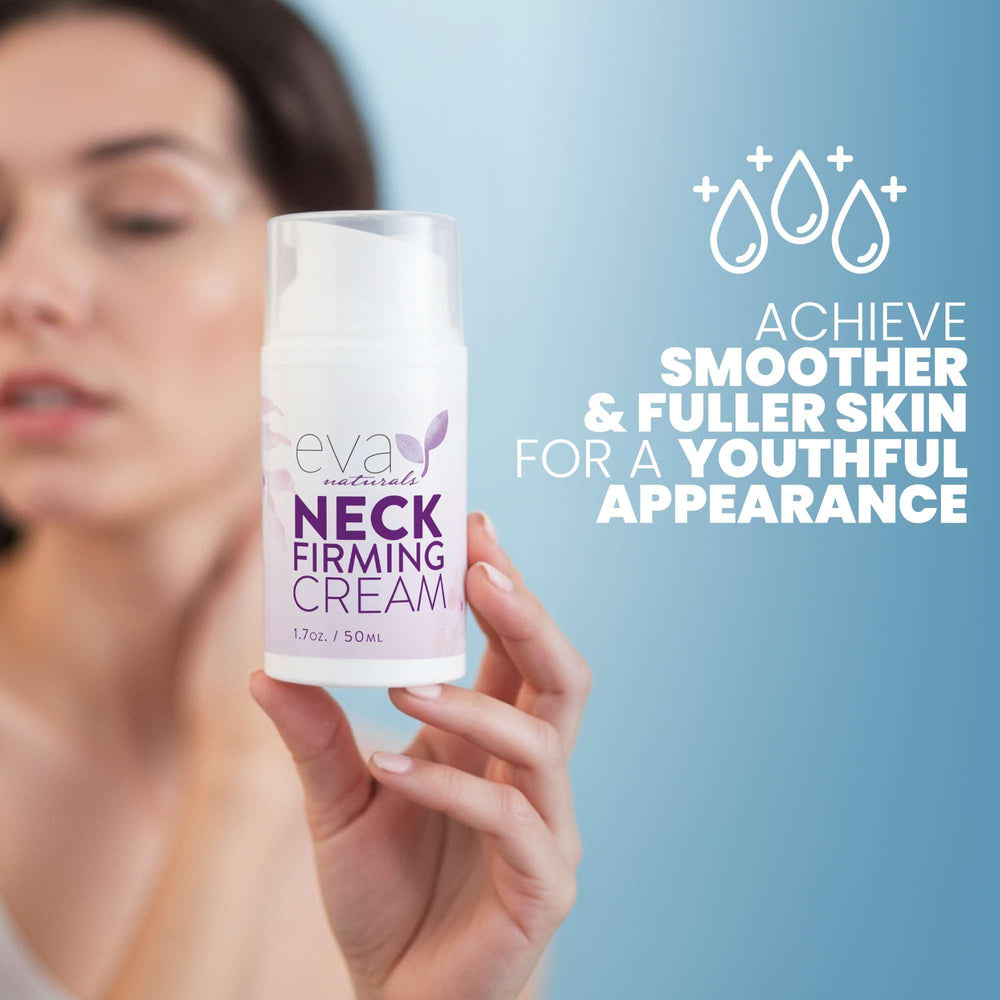 Application nocturne Eva Naturals Raffermissante Cou, peau lissée au réveil.