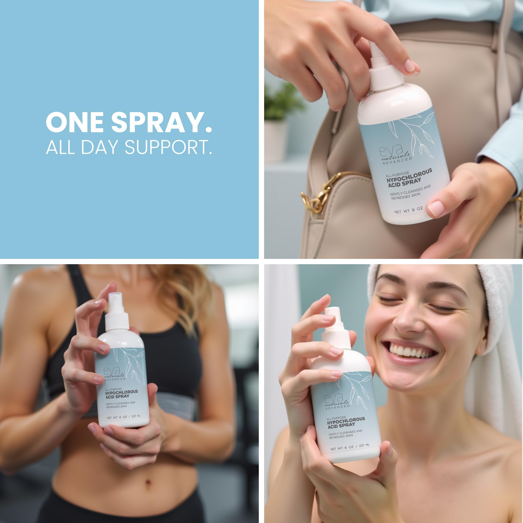 Eva Naturals eau electrolysee, base douce pour le tonique du visage.