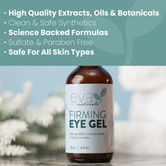 Hydratation légère autour des yeux grâce à Eva Naturals.