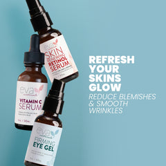 Eva Naturals Gel Yeux – flacon, réduction des poches et cernes.
