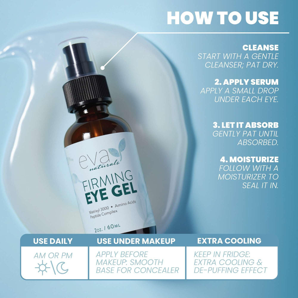 Eva Naturals Gel Yeux: ridules fines lissées et peau plus ferme