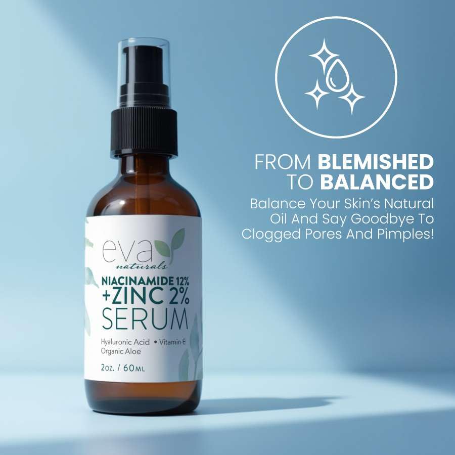 Utilisation quotidienne du sérum Eva Naturals Niacinamide Zinc