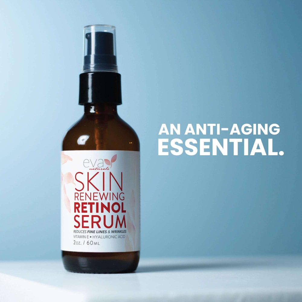 Application du sérum Eva Naturals sur visage et cou pour hydratation