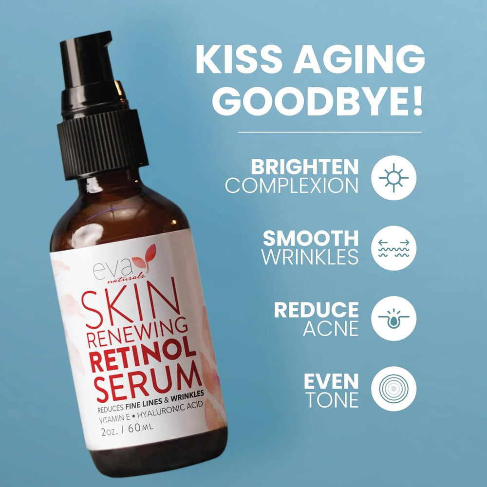Texture crèmeuse du sérum Eva Naturals pour une application facile.