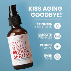Texture crèmeuse du sérum Eva Naturals pour une application facile.