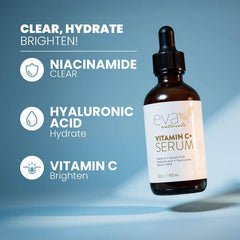 Texture légère du sérum Eva Naturals sur peau, effet lissant
