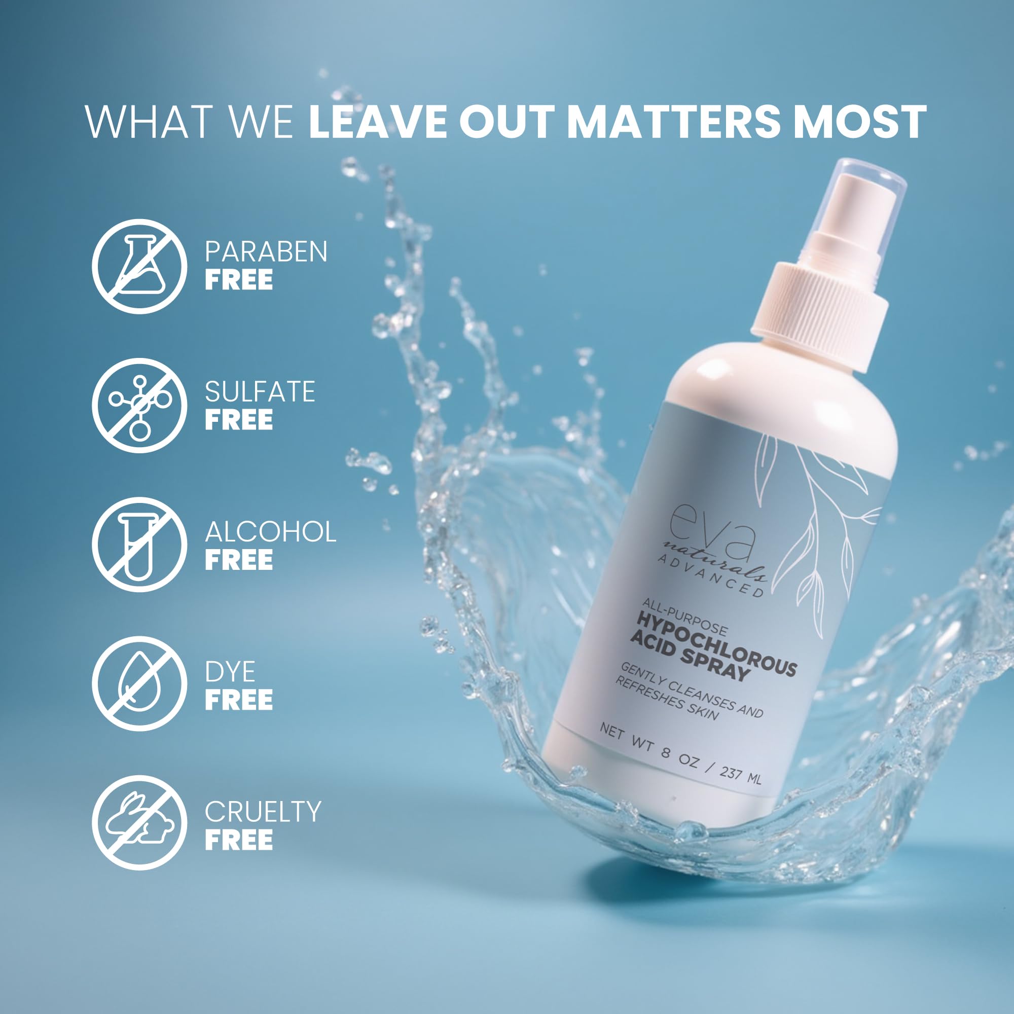 Eva Naturals tonique quotidien visage, vaporisateur pratique et frais.
